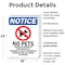 Signmission No Pets Service Animals, 18 in W x Rectangle, Plastic OS-2PACK-NS-P-1824-V-14751 - alternate 3